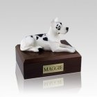 Great Dane Harlequin Laying Small Dog Urn